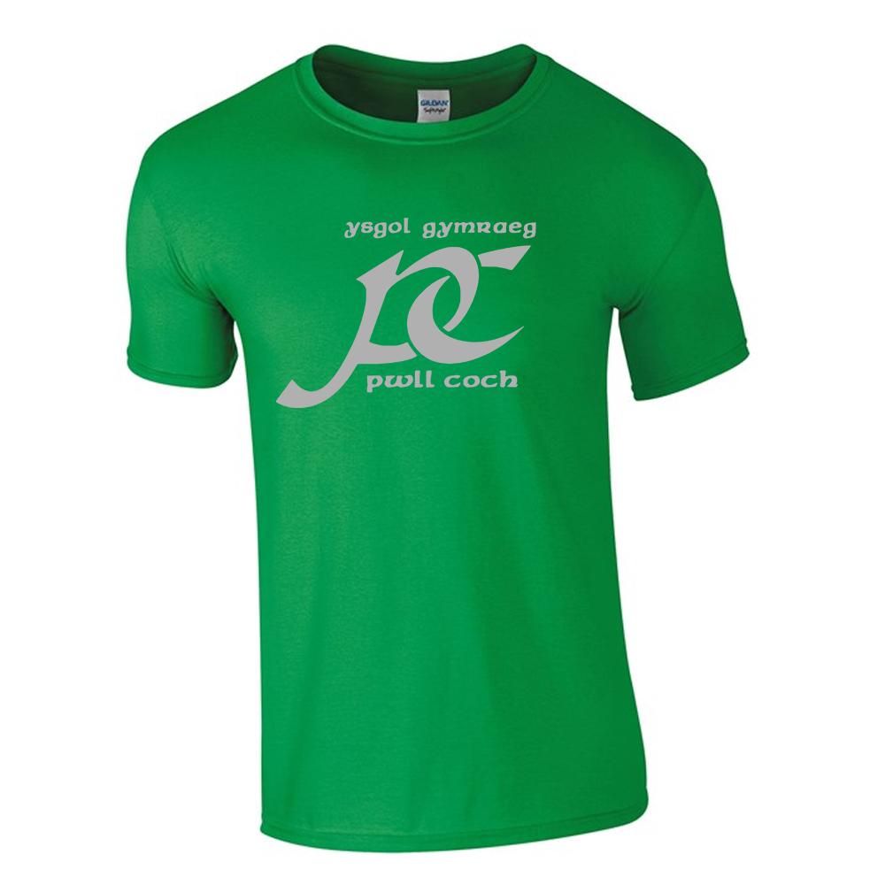 PE Hoodie/Tshirt Green - Ysgol Pwll Coch