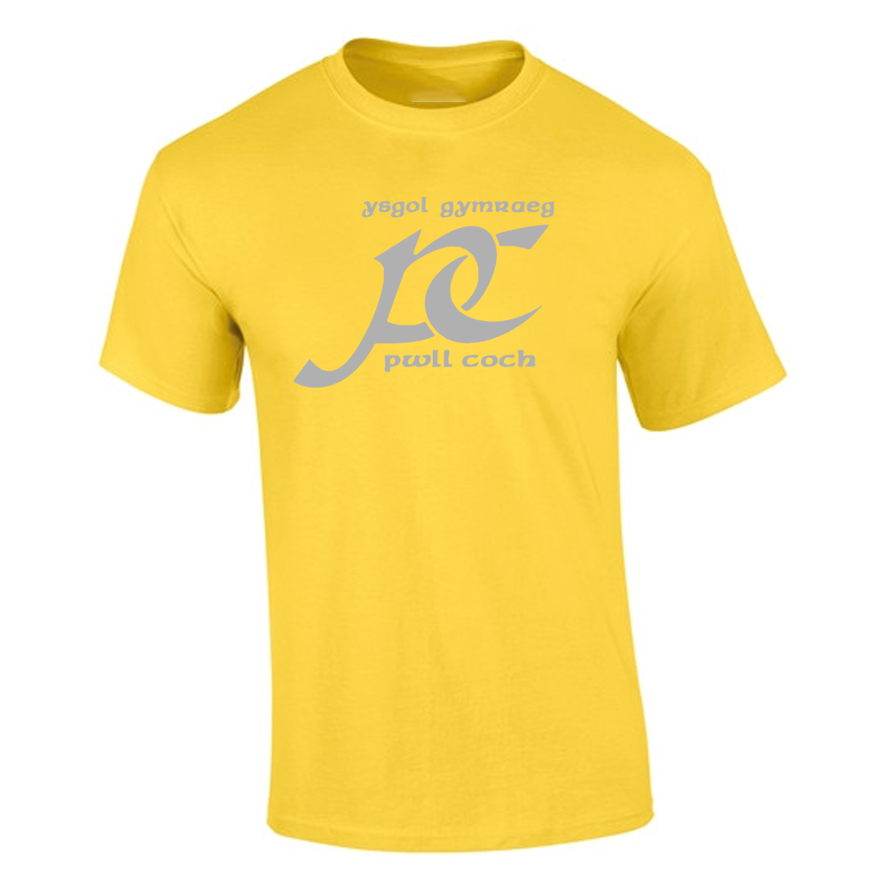 PE Hoodie/Tshirt Yellow - Ysgol Pwll Coch