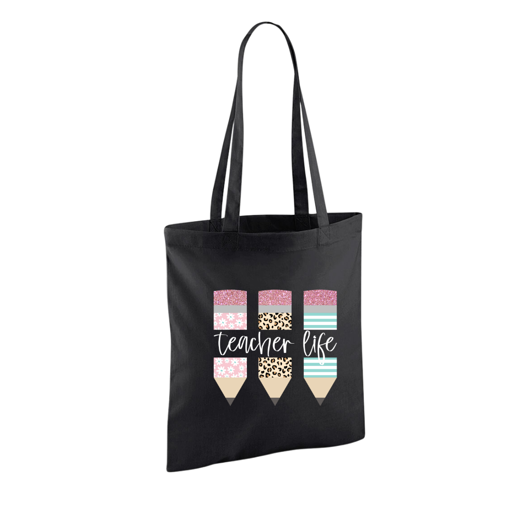 Teacher Life Pencils Tote Bag