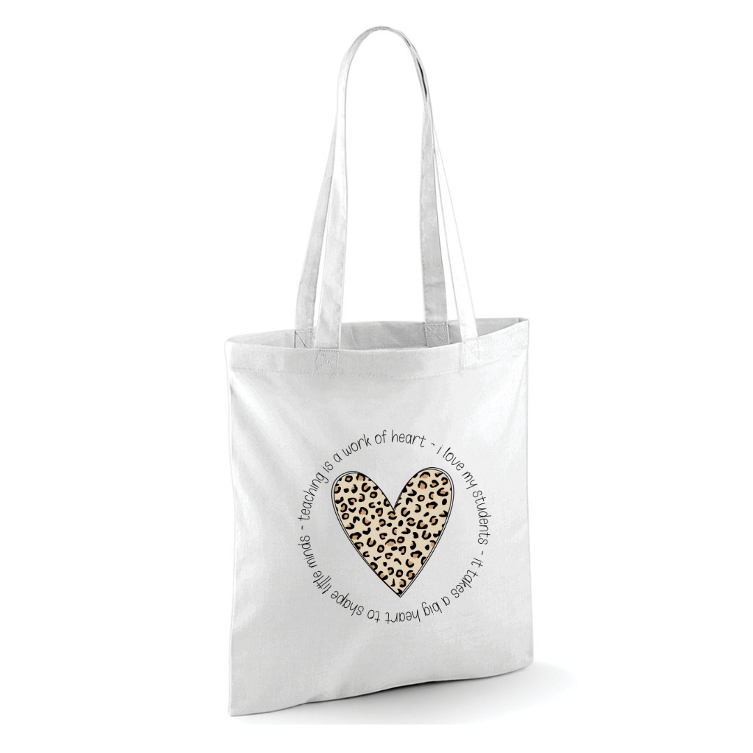 Teaching is a Work of Heart Tote Bag