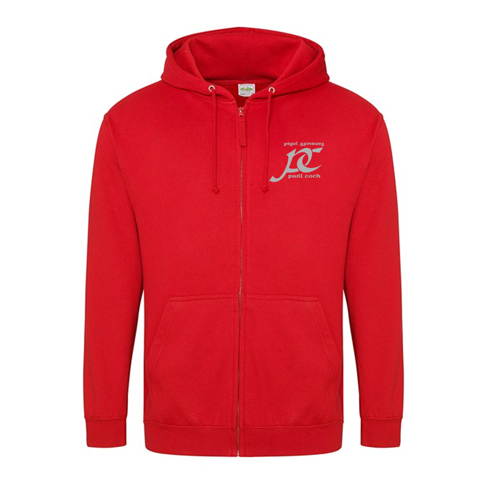 Zip Hoodie - Ysgol Pwll Coch