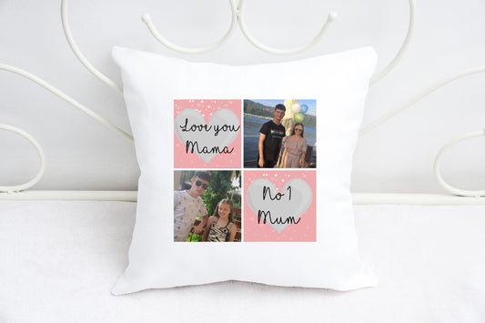"Love you Mama" Personalised Photo Cushion