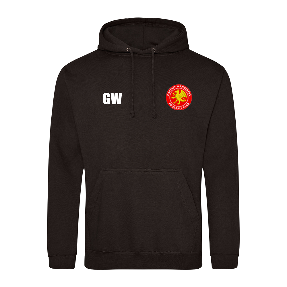 Adults Black Hoodie - Cardiff Wanderers Fc