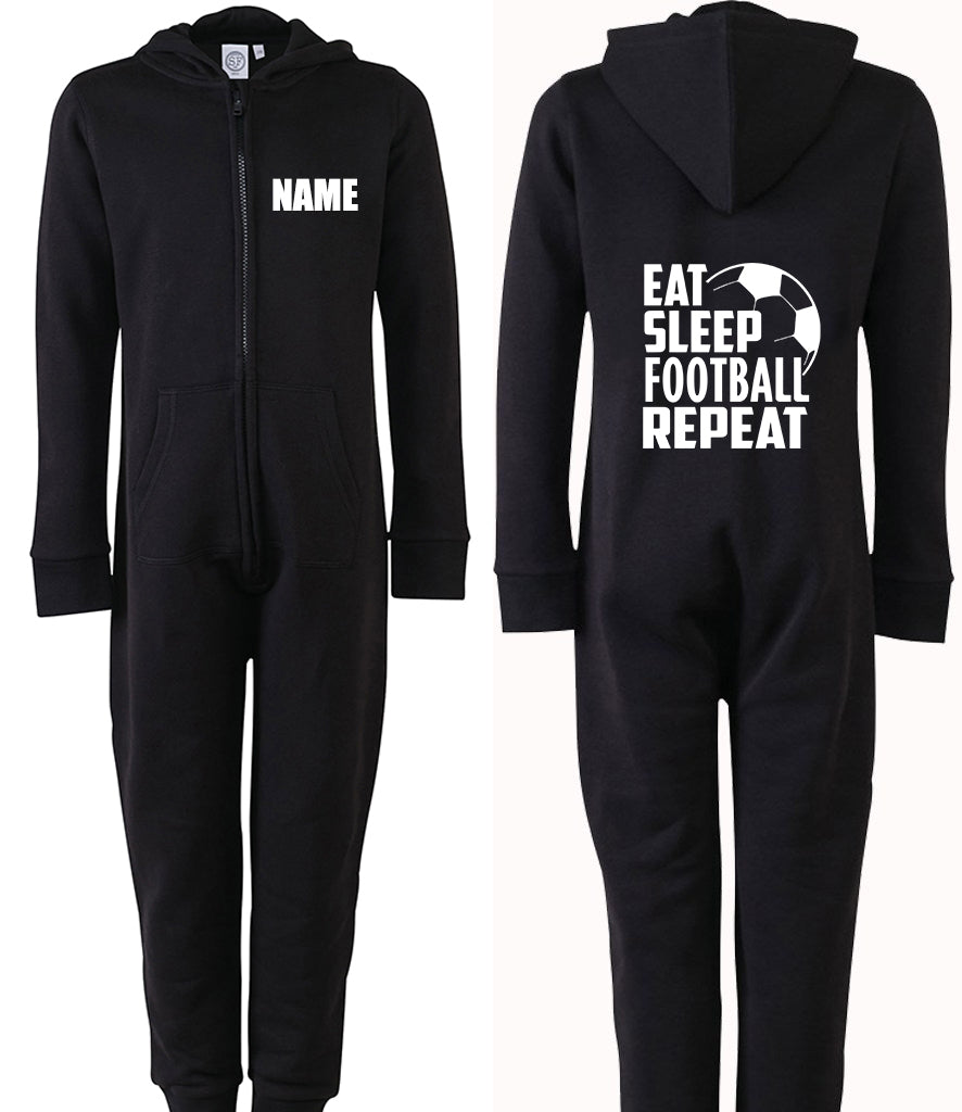 Eat Sleep Football Repeat Personalised Onesie
