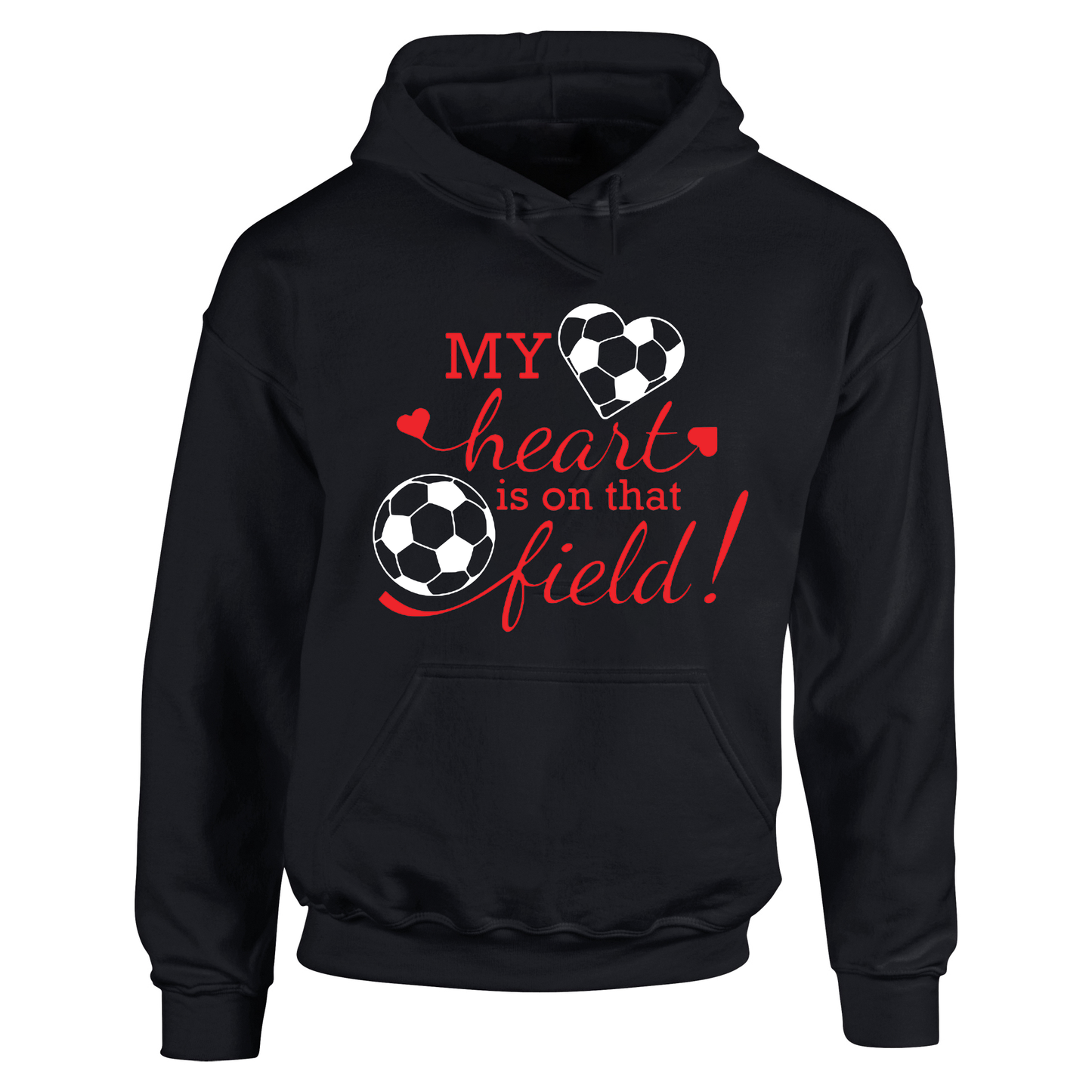 My Heart is on that field - Childrens Personalised football hoody