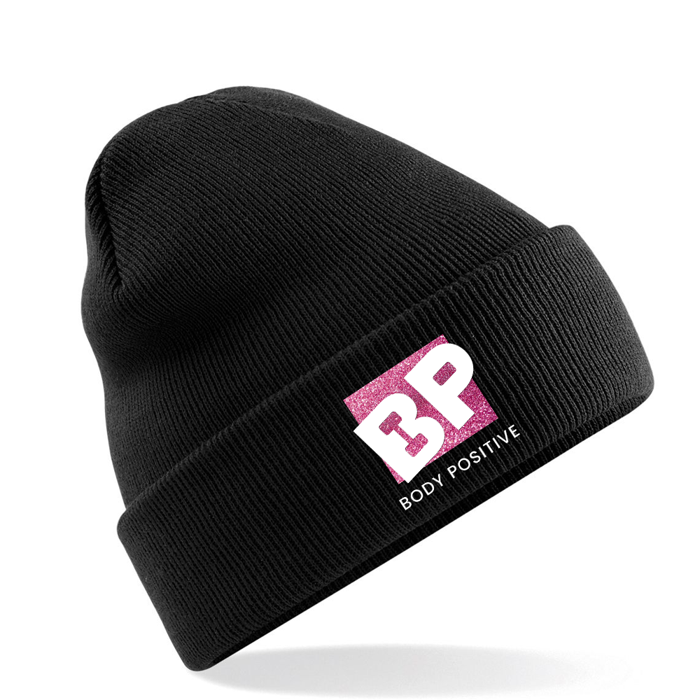 Black Beanie Hat - Body Positive