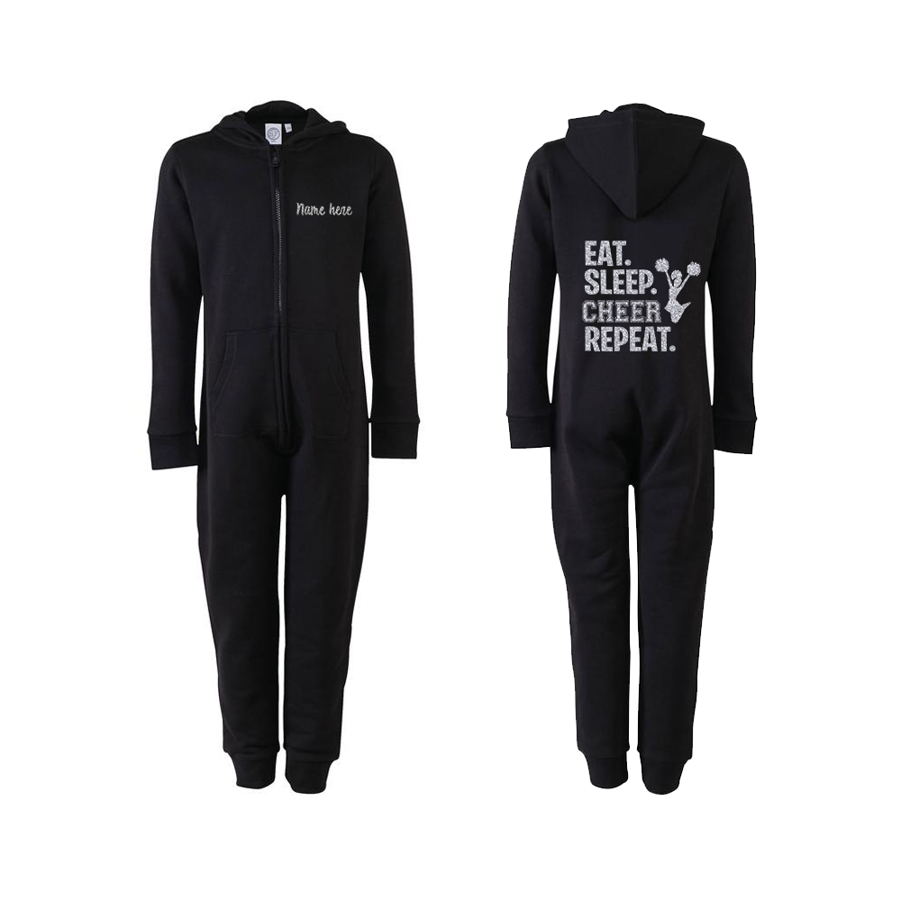 Eat Sleep Cheer Repeat Personalised Onesie