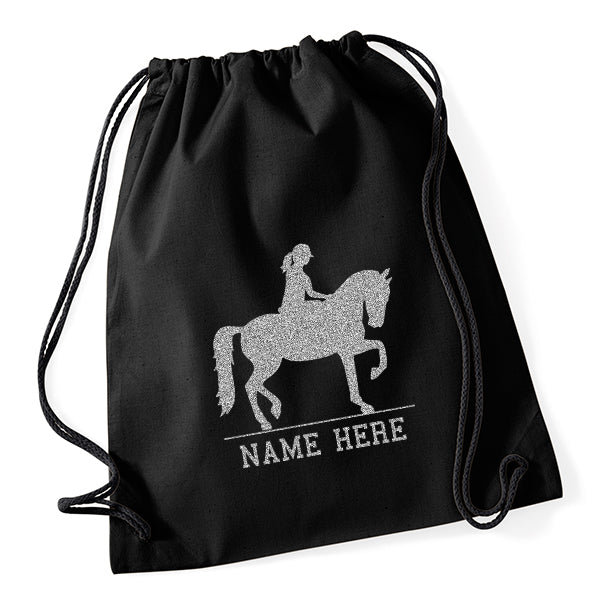Personalised Horse Riding Drawstring Bag