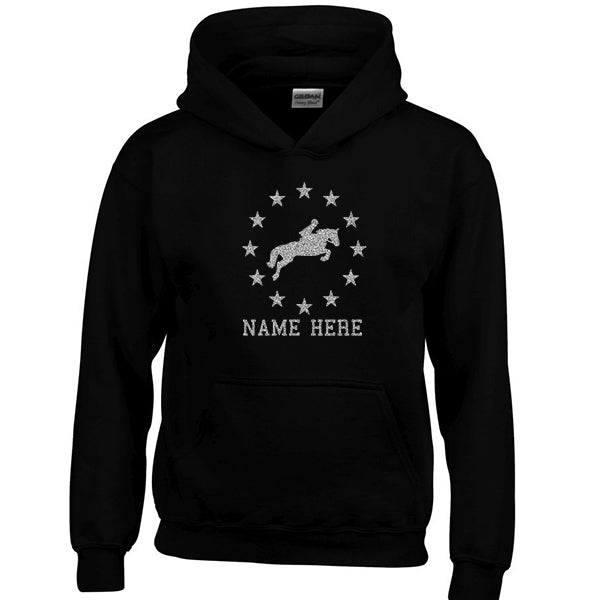 Personalised Horse Riding Hoodie With Stars