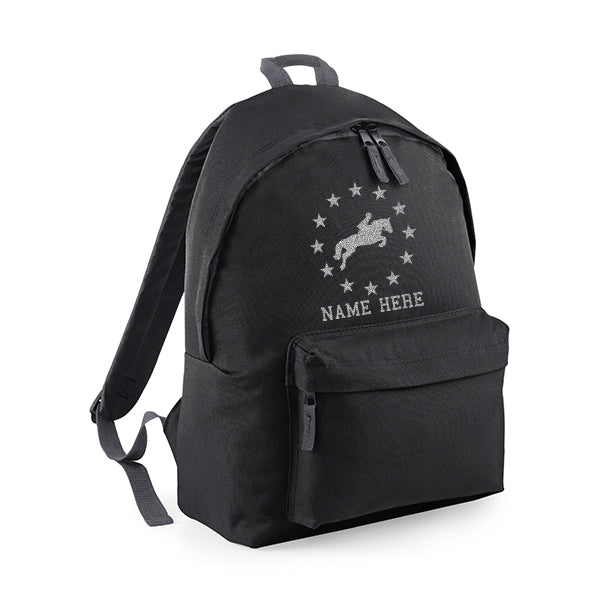 Stars Horse Riding Personalised Rucksack