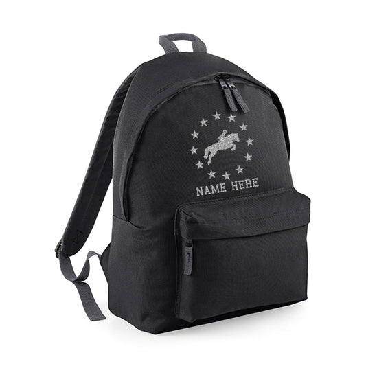 Stars Horse Riding Personalised Rucksack