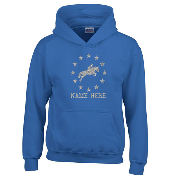 Personalised Horse Riding Hoodie With Stars