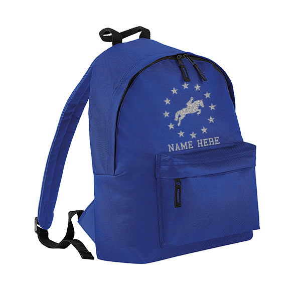 Stars Horse Riding Personalised Rucksack