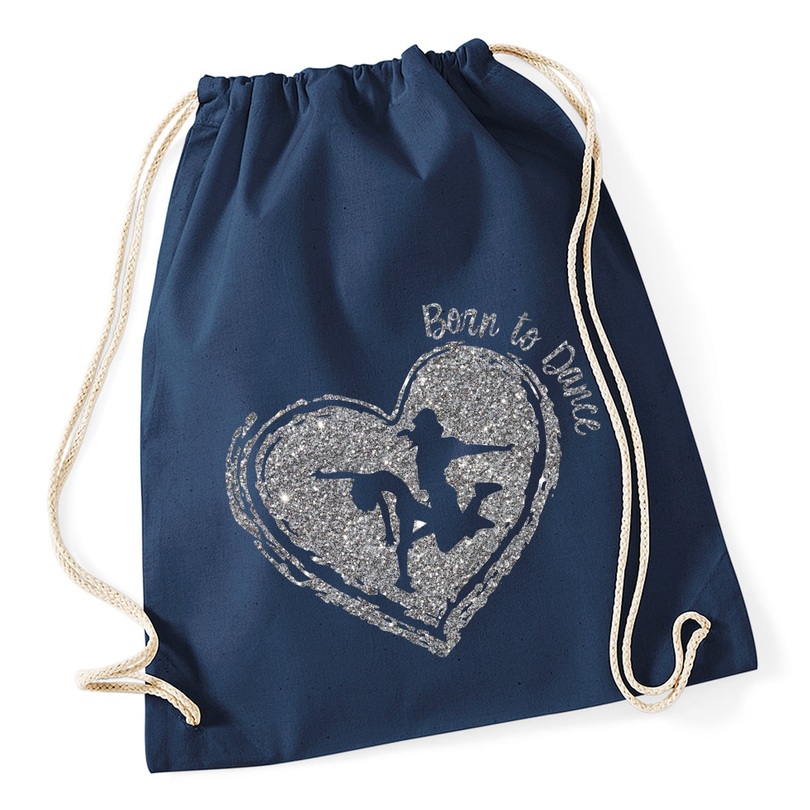Born To Dance Heart Drawstring Bag