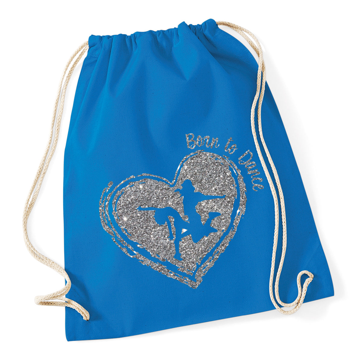 Born To Dance Heart Drawstring Bag