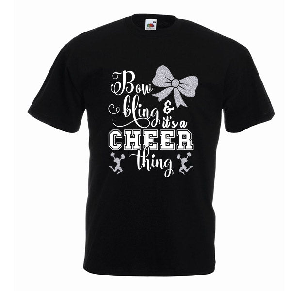 Bow Bling Cheerleading Tshirt