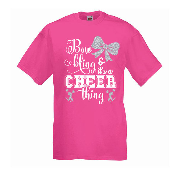 Bow Bling Cheerleading Tshirt