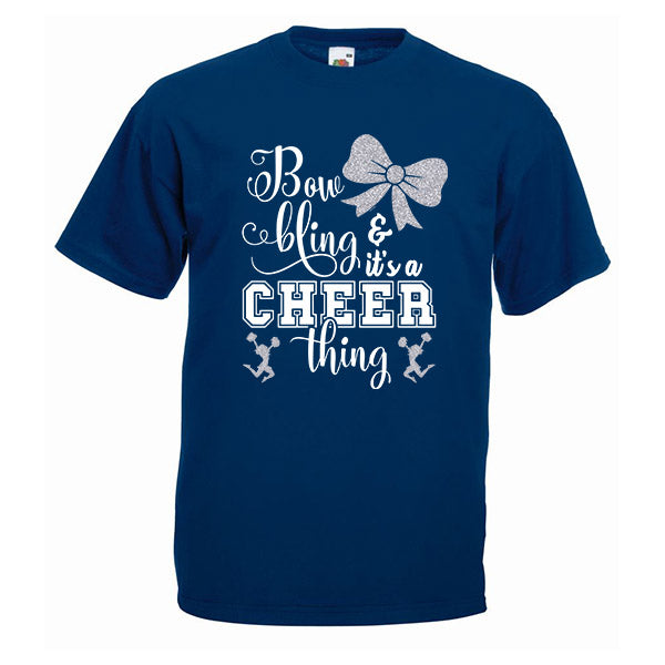 Bow Bling Cheerleading Tshirt