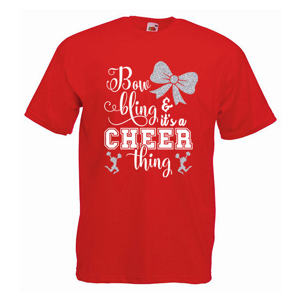 Bow Bling Cheerleading Tshirt