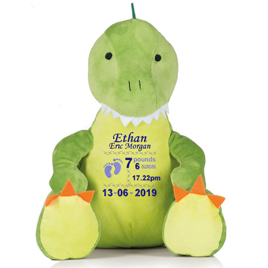 Gorgeous Personalised Dinosaur - Birth announcement