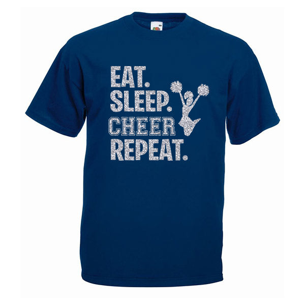 Eat Sleep Cheer Repeat Cheerleading Tshirt