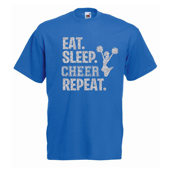 Eat Sleep Cheer Repeat Cheerleading Tshirt