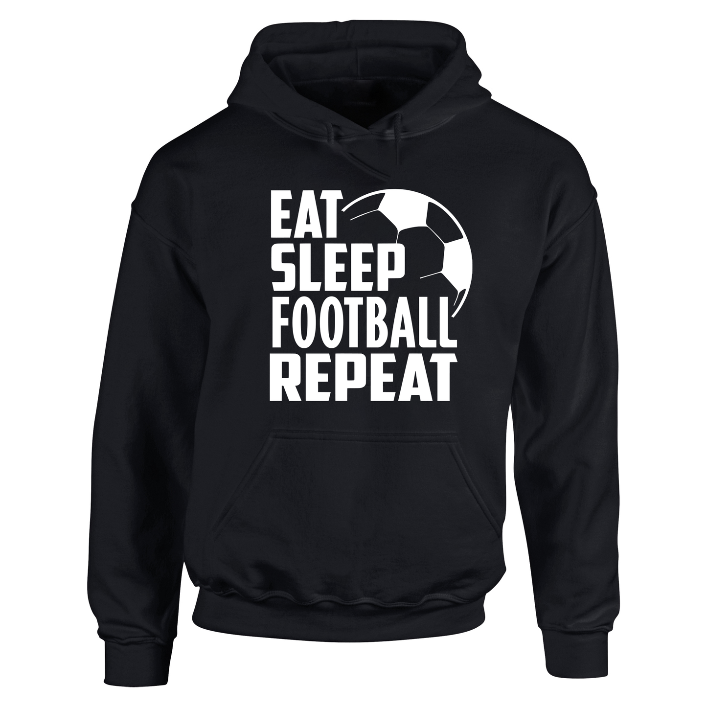 Eat Sleep Football Repeat Childrens Personalised Hoody