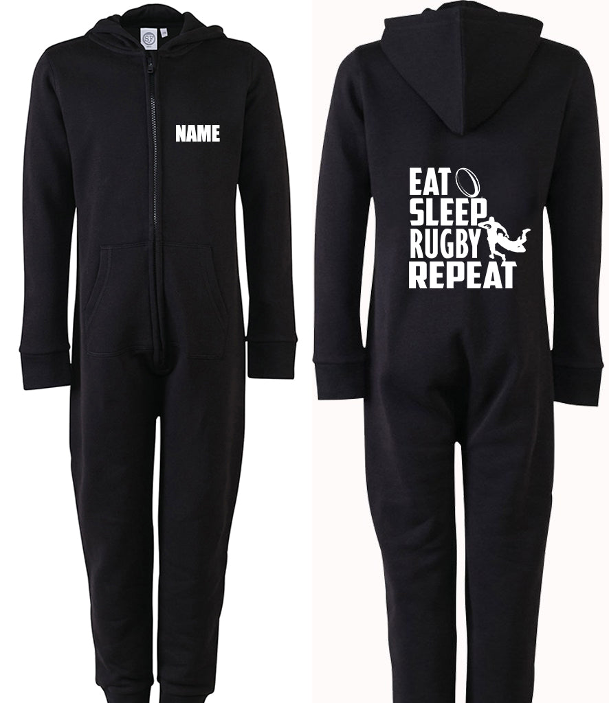 Eat Sleep Rugby Repeat Personalised Onesie