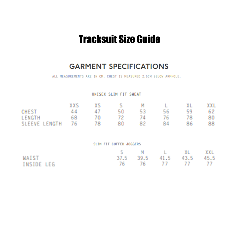 Unisex Slimfit Tracksuit in Navy/White - Body Positive