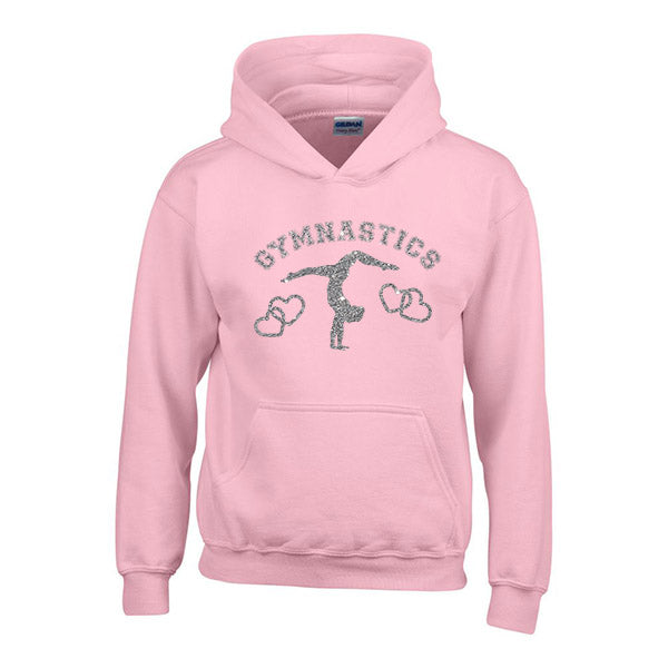 Gymnastics Hearts Personalised Hoodie
