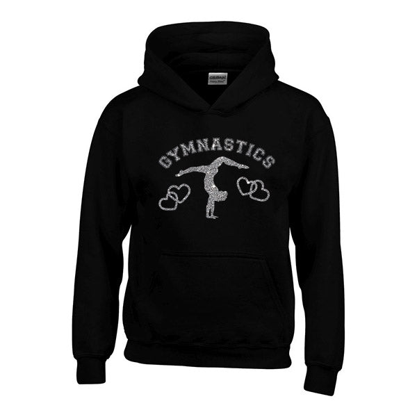 Gymnastics Hearts Personalised Hoodie
