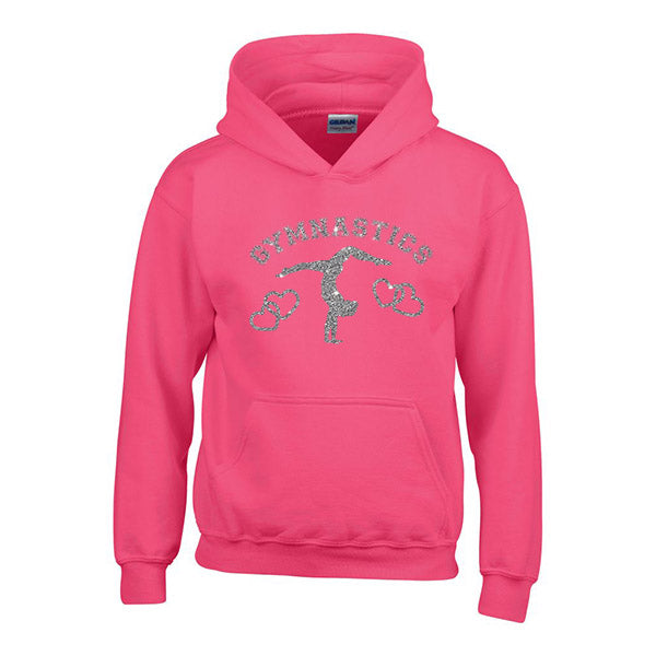 Gymnastics Hearts Personalised Hoodie