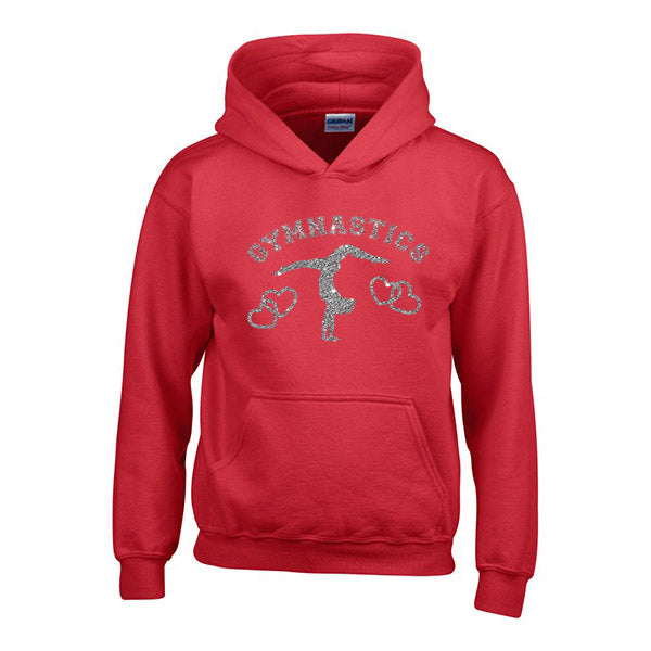 Gymnastics Hearts Personalised Hoodie