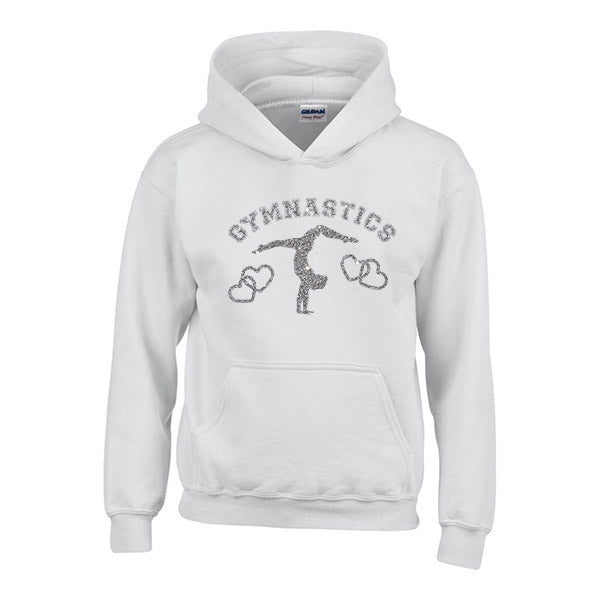 Gymnastics Hearts Personalised Hoodie