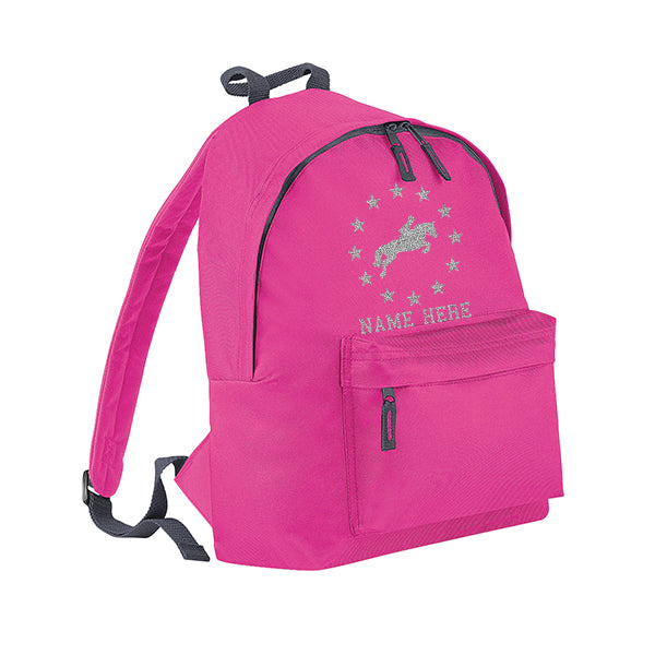 Stars Horse Riding Personalised Rucksack