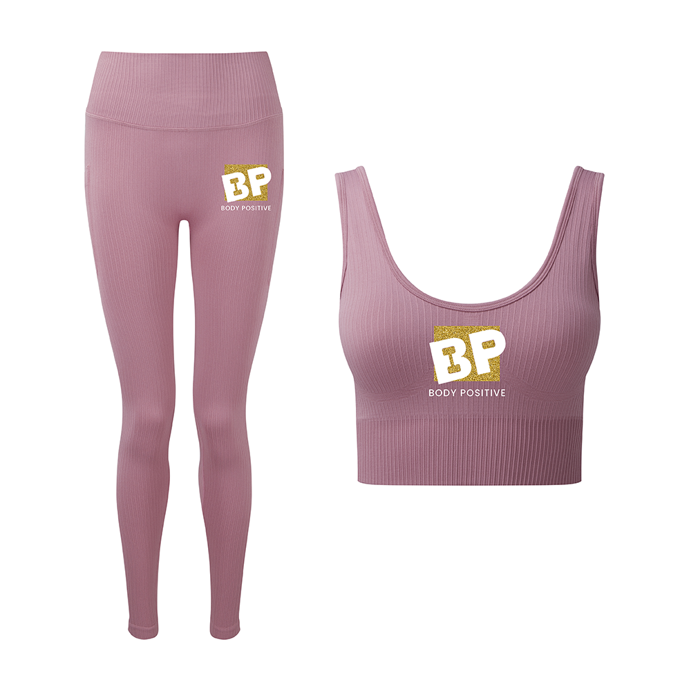 Mauve Crop & Leggings Set  - Body Positive