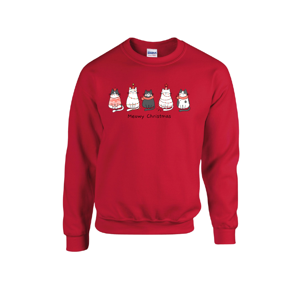 Cat Line 'Meowy Christmas' v2 - Christmas Jumper