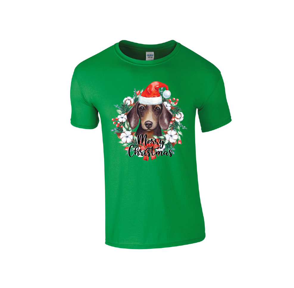 Dachshund Merry Christmas - Christmas Tshirt
