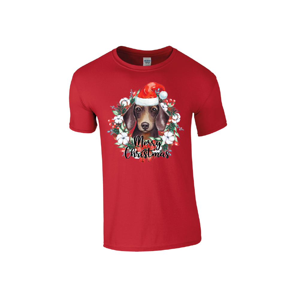 Dachshund Merry Christmas - Christmas Tshirt