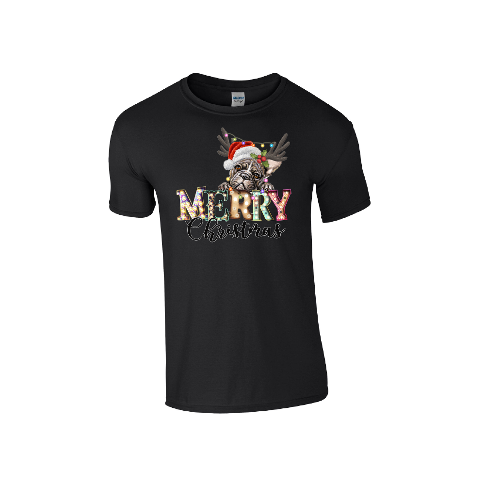 Merry Christmas Pug Dog Design - Christmas Tshirt