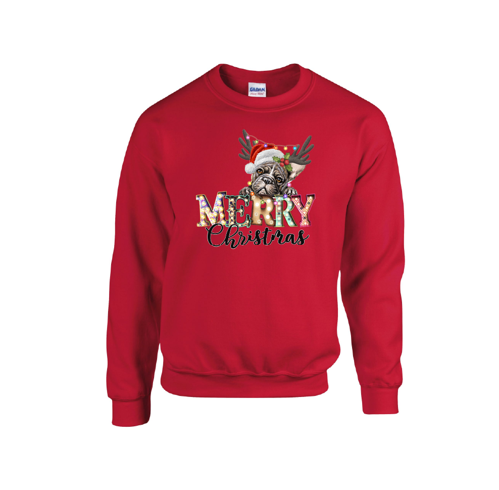Merry Christmas Pug Dog Design - Christmas Jumper