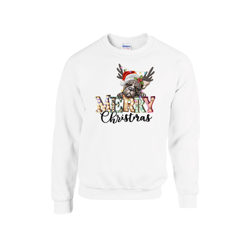 Merry Christmas Pug Dog Design - Christmas Jumper
