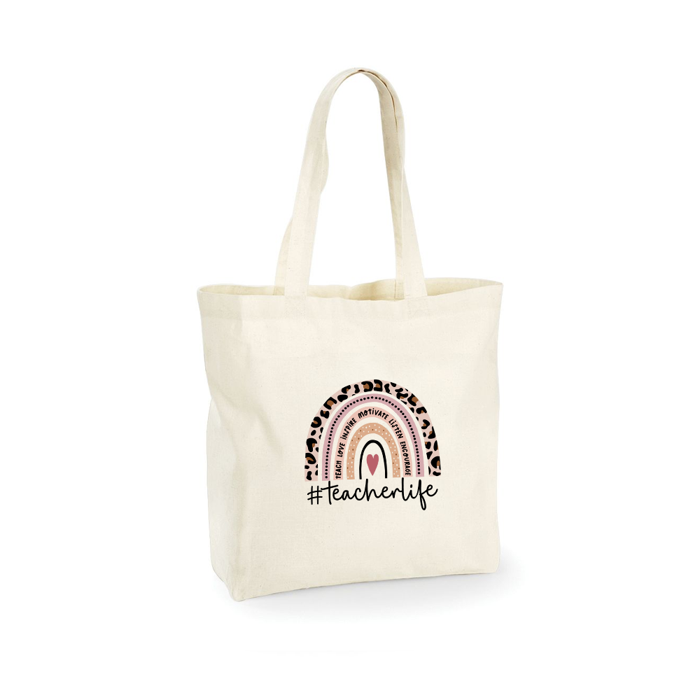 Teacher Life Tote Bag Natural