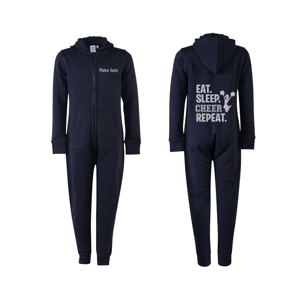Eat Sleep Cheer Repeat Personalised Onesie