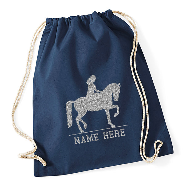 Personalised Horse Riding Drawstring Bag