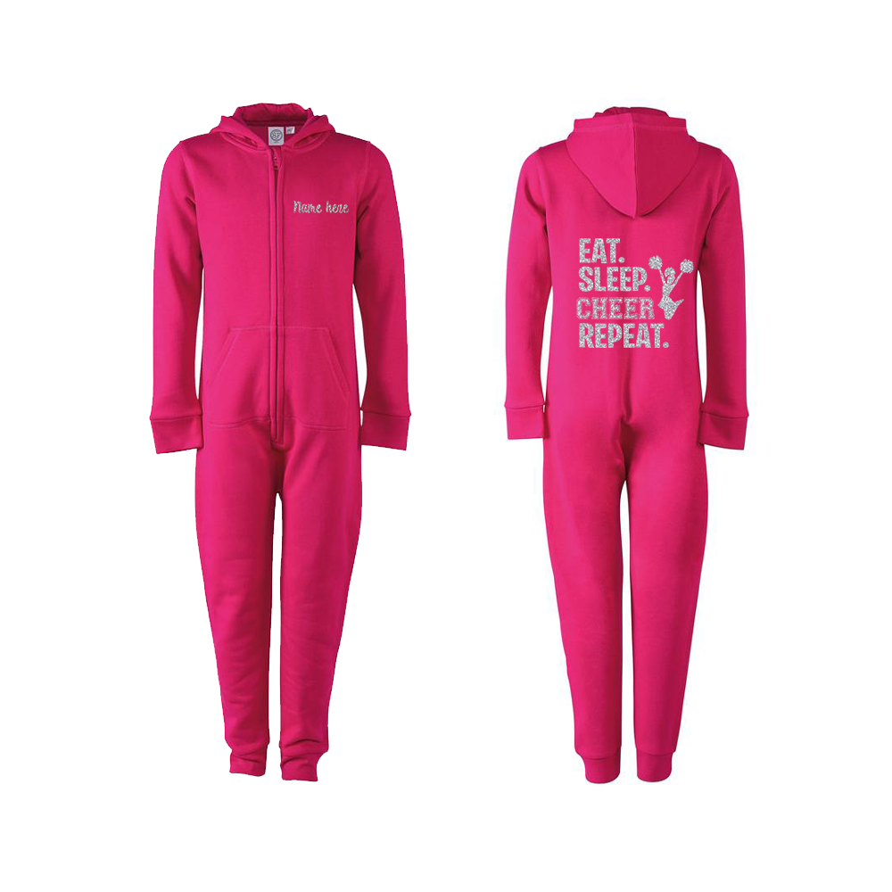 Eat Sleep Cheer Repeat Personalised Onesie
