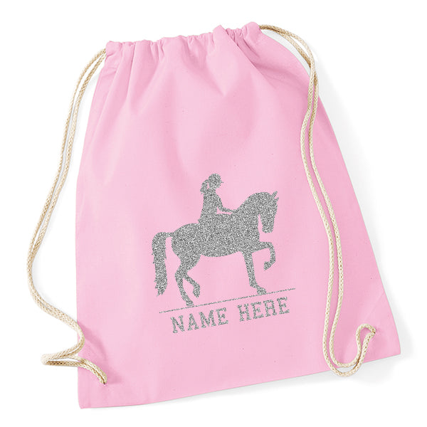 Personalised Horse Riding Drawstring Bag