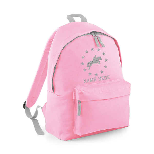 Stars Horse Riding Personalised Rucksack