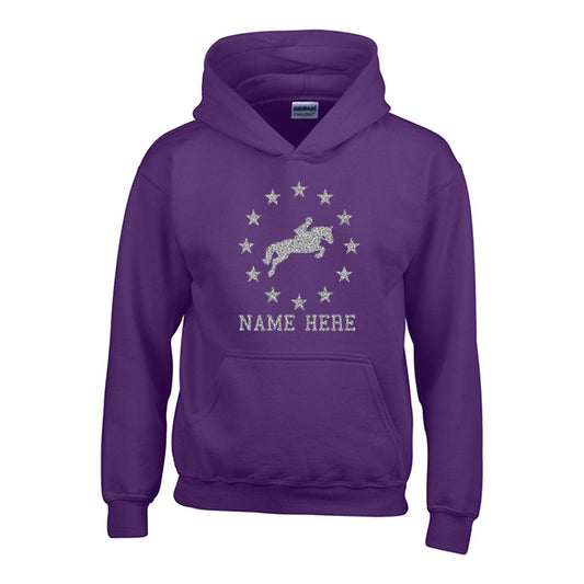 Personalised Horse Riding Hoodie With Stars