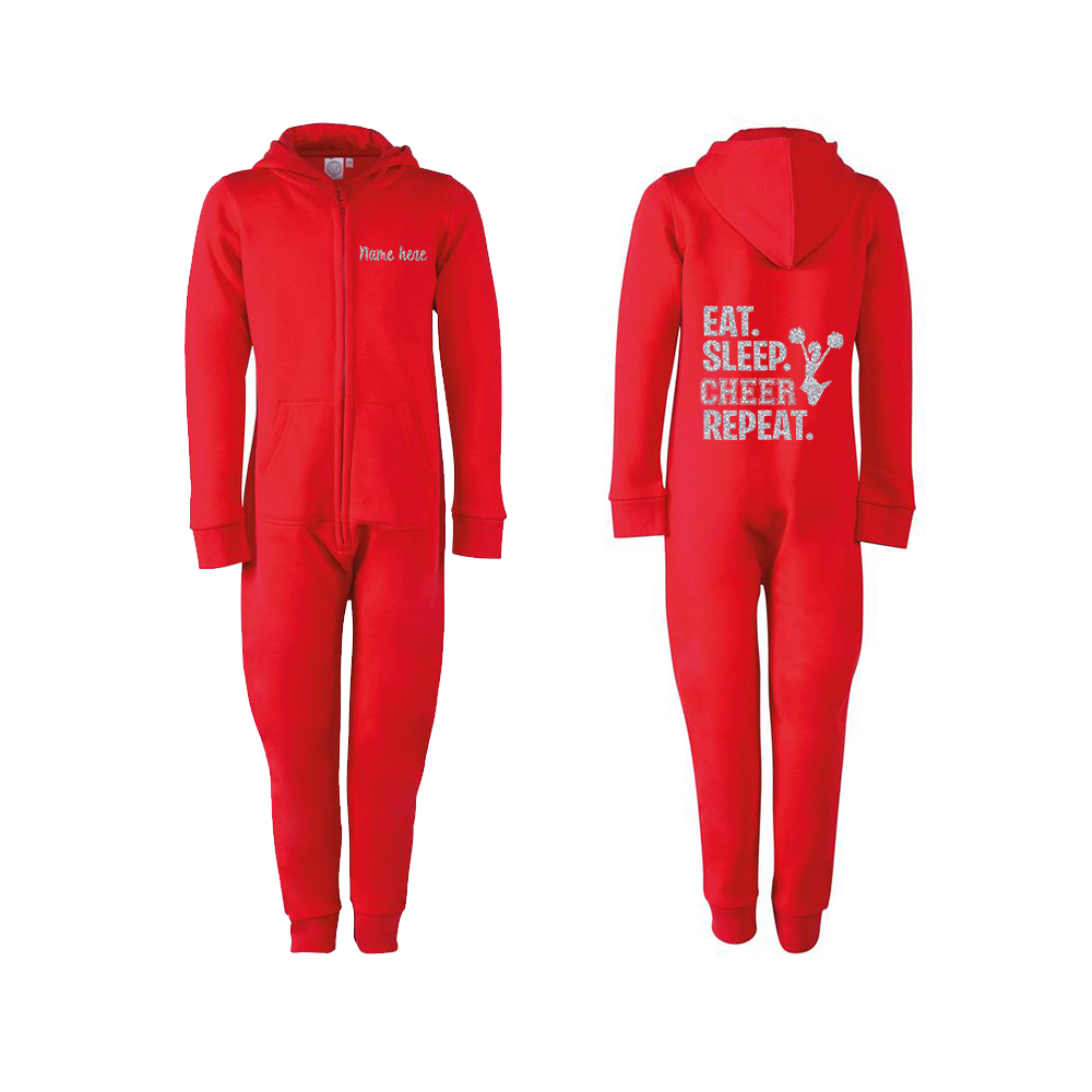 Eat Sleep Cheer Repeat Personalised Onesie